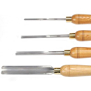 Set of 4 HSS Spindle Gouges