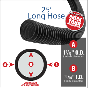 Heavy Duty Clear PVC Flex Hose with 2 Hose Clamps