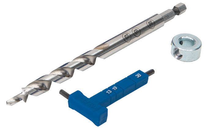 Kreg® Easy-Set Drill Bit with Stop Collar & Gauge/Hex Wrench