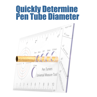 Pocket Size Universal Wood Turners Measuring Gauge