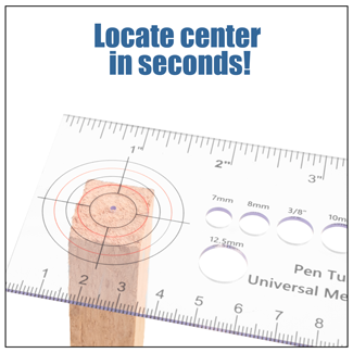 Pocket Size Universal Wood Turners Measuring Gauge